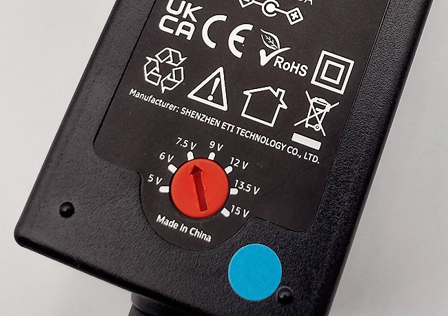 Variable power supply, 5v to 15v.