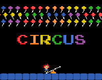 Switch Circus - Image of a a stick man on a see-saw with colourful balloons above.