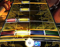 Rock Band - Image of the game playing screen.
